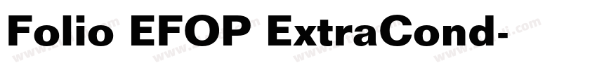 Folio EFOP ExtraCond字体转换